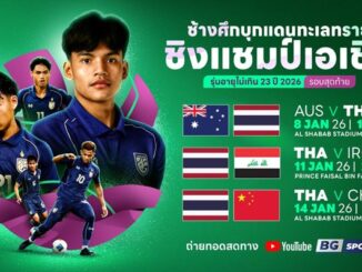ดูบอลสด U23 ชิงแชมป์เอเชีย 2026 ทีมชาติไทย